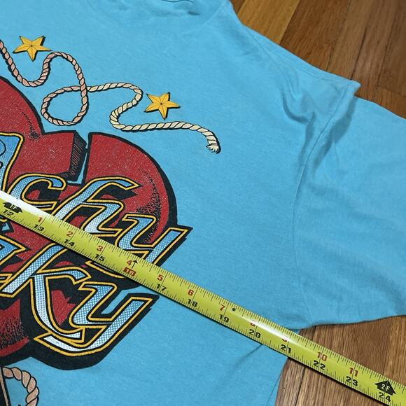 Vintage Achy Breaky Heart XL T-Shirt Single Stitch Blue 90s Billy Ray Cyrus USA - Picture 4 of 11